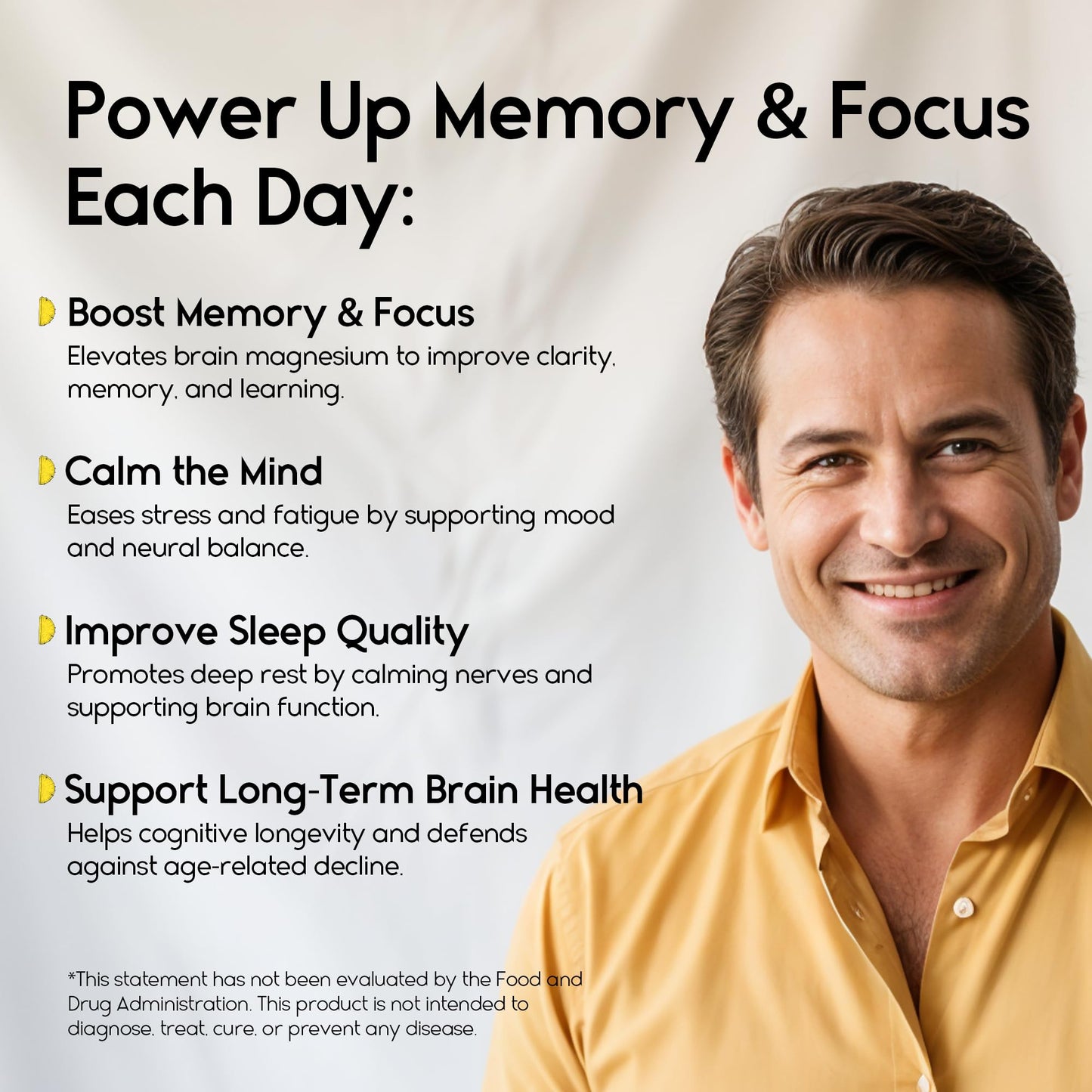 Magnesium L-Threonate Gummies – Brain Support, Sleep & Focus | Pineapple 60 Count
