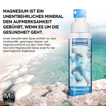 MgSport Magnesium Oil Spray – 250 ml | Dead Sea Magnesium Chloride, High Absorption