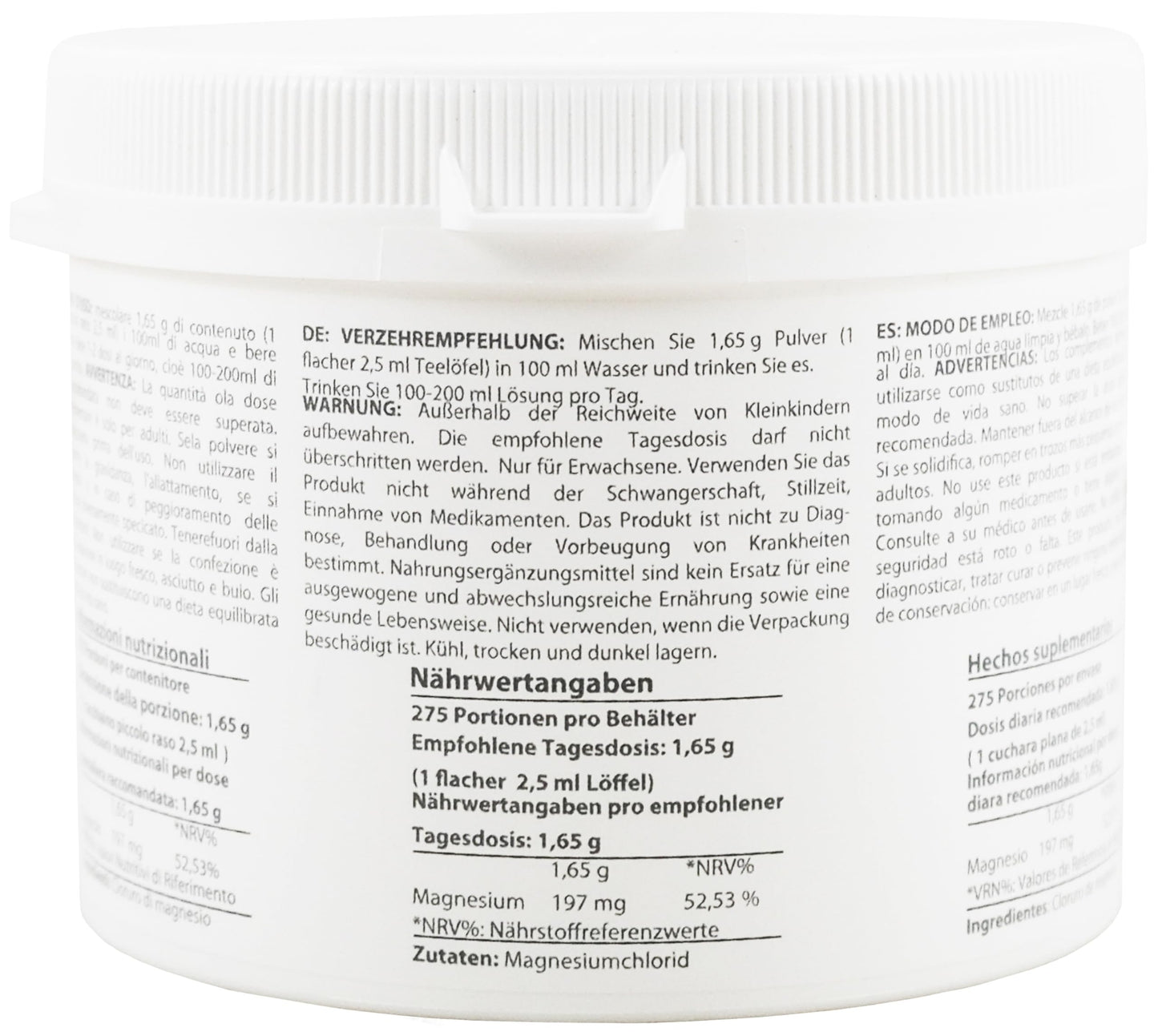 1 Pound Magnesium Chloride Hexahydrate – Pharmaceutical Grade, EUR/BP/USP | Third-Party Tested | Heiltropfen Crystal Powder