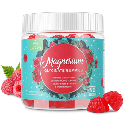 90 Count Magnesium Glycinate Gummies 400 mg – Sugar Free for Relaxation & Sleep (Adults)