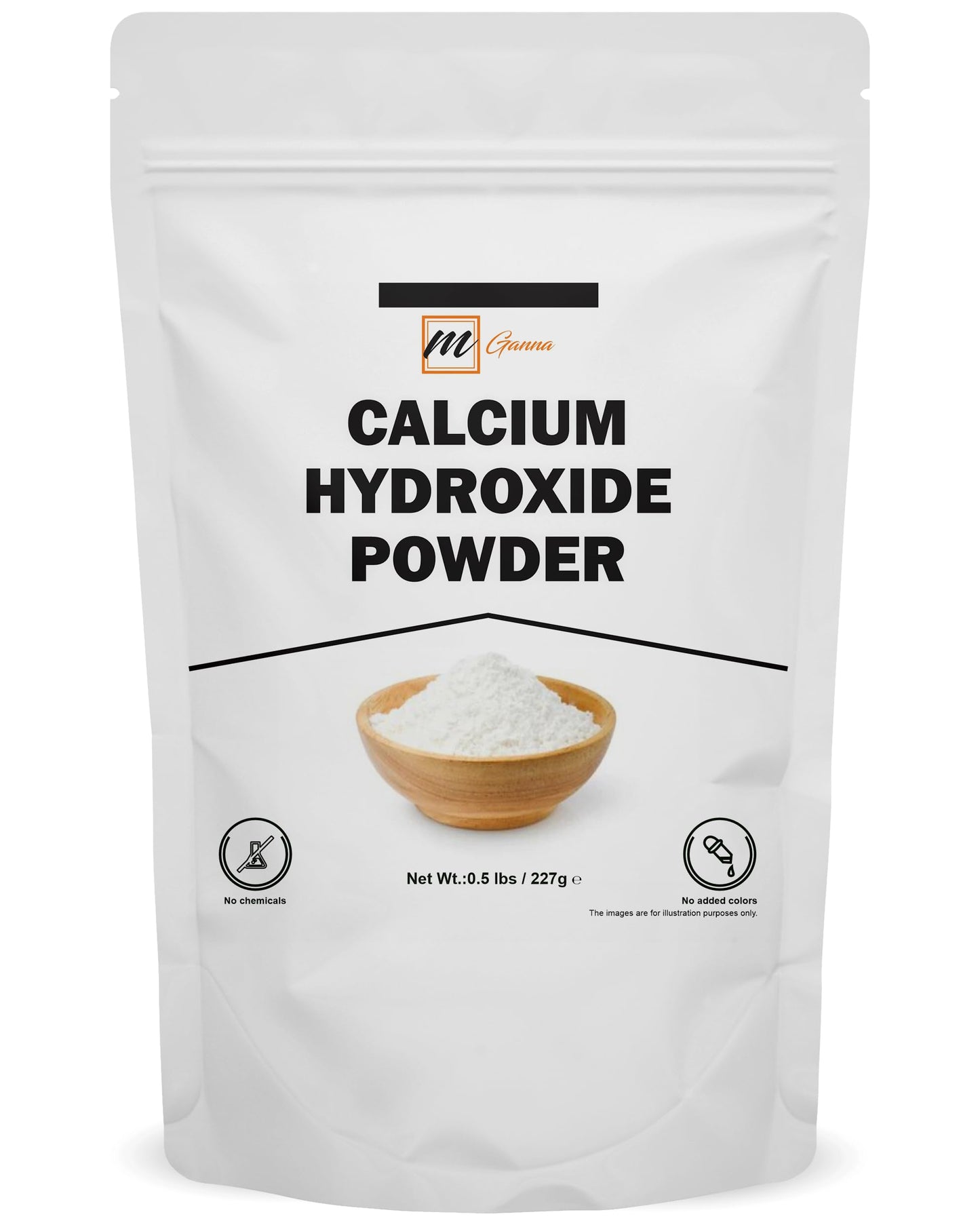 mGanna 100% Natural Calcium Hydroxide Powder - Food & Cosmetics (227 GMS)