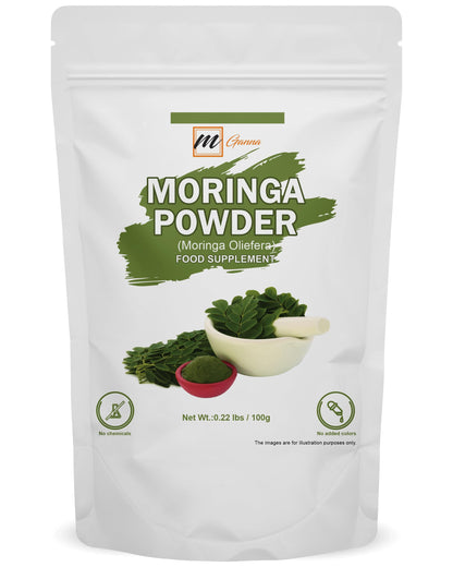 mGanna 100% Natural Moringa/Moringa Oleifera for Health Skin and Hair Care 100 GMS / 0.22 LBS