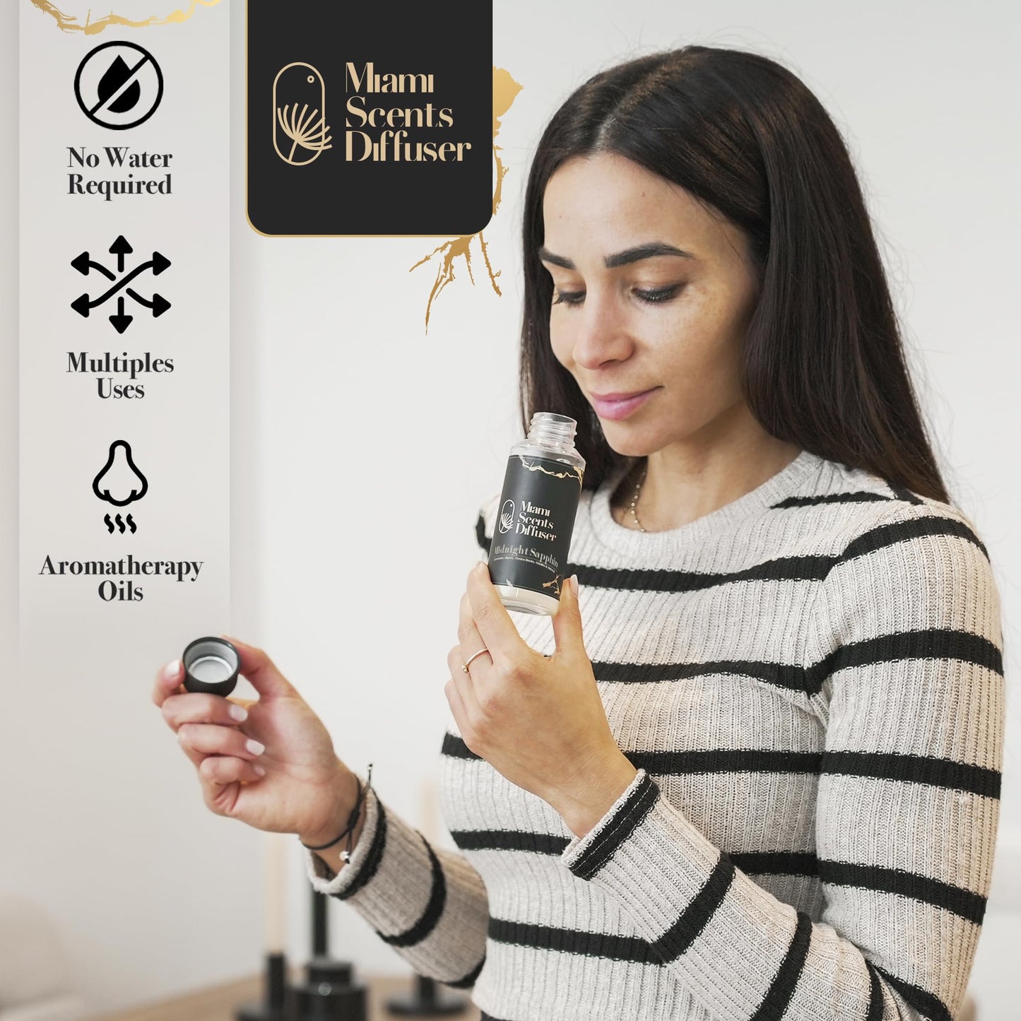 Midnight Sapphire Diffuser Oil by Miami Scents Diffuser — Lavender, Vanilla & Almond