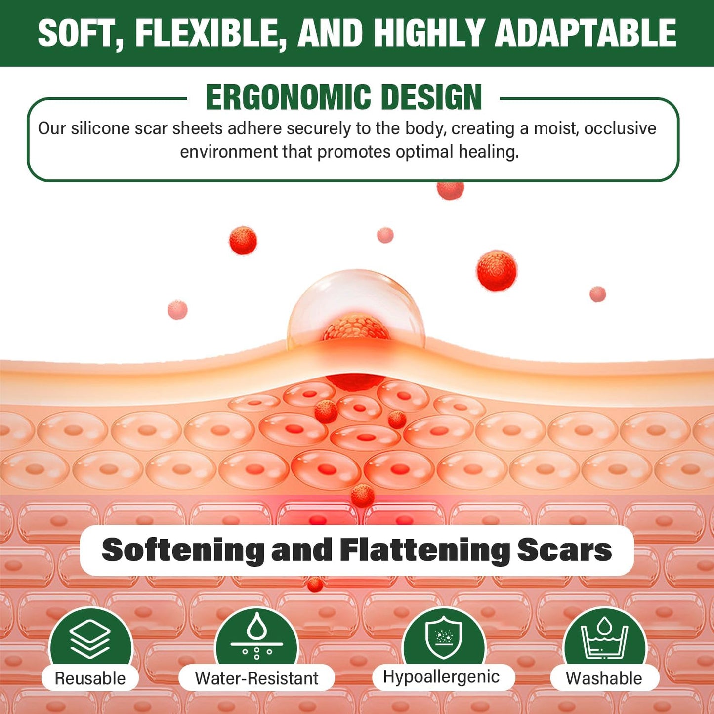 Micakin Silicone Scar Sheets & Tape — 1.6x120 in Roll (3M)