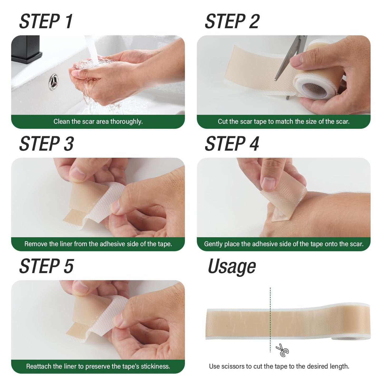 Micakin Silicone Scar Sheets & Tape — 1.6x120 in Roll (3M)