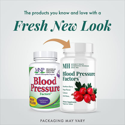 Michael's Blood Pressure Factors - 90 Vegetarian Tablets (2-Pack) | 60 Total Servings, Fluid Balance Support, Kosher