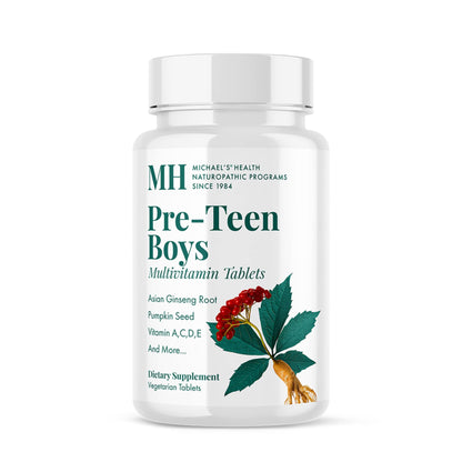 MICHAEL'S Health Naturopathic Programs Pre-Teen Boys Daily Multivitamin - 60 Vegetarian Tablets - Kosher