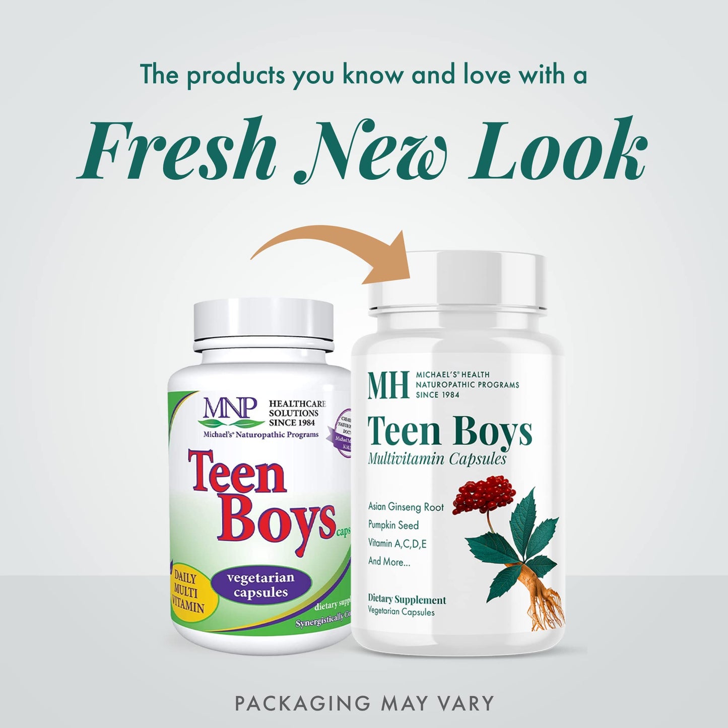 Michael's Health Teen Boys Multivitamin – 60 Vegetarian Capsules | Kosher, 30 Servings