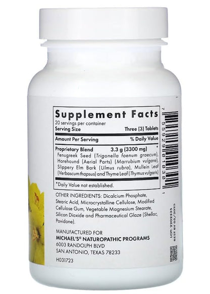 Michael's LNG Lung Support - Vegetarian, Kosher - 60 Tablets | 20 Servings
