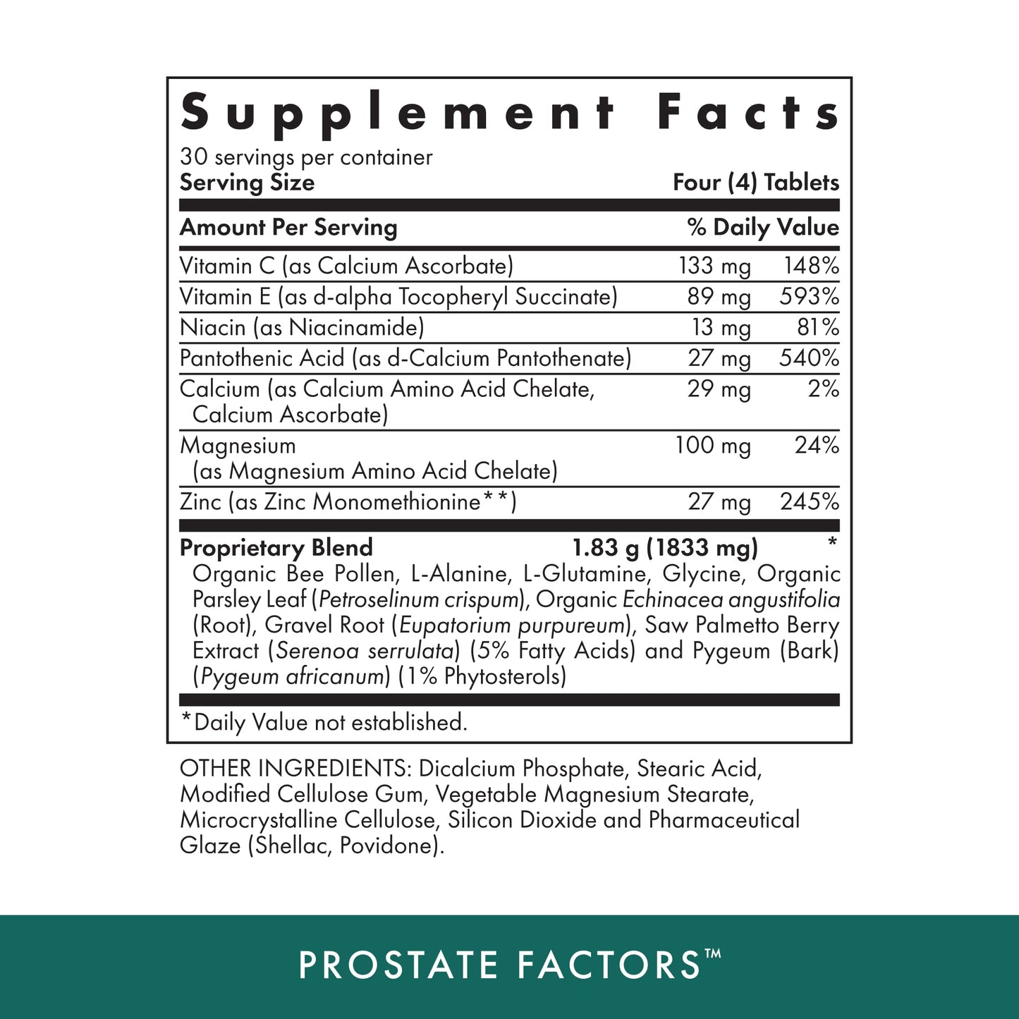 Michael's Prostate Factors – 60 Vegetarian Tablets | Kosher, 30 Servings