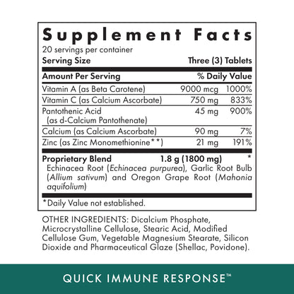 Michael's Quick Immune Response - 60 Vegetarian Tablets
