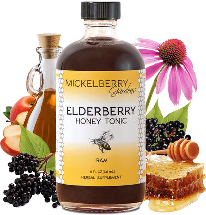 Mickelberry Gardens Elderberry Honey Tonic Sambucus Syrup – Immune Support (8 oz)