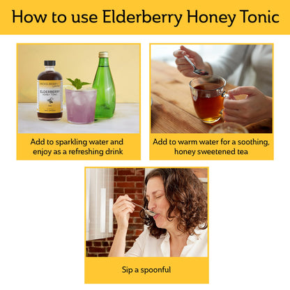 Mickelberry Gardens Elderberry Honey Tonic Sambucus Syrup – Immune Support (8 oz)