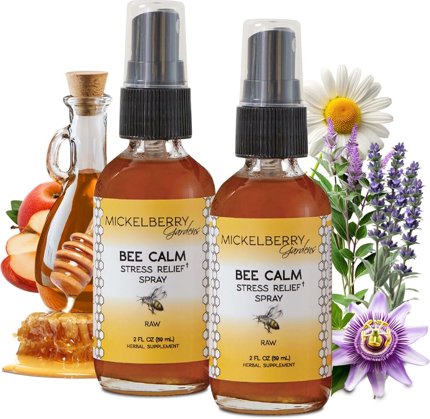 Mickelberry Gardens Relaxation Honey Spray – Natural Sleep Support (2 oz, Pack of 2)