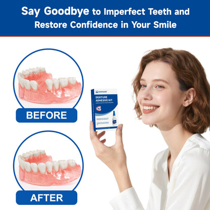 Dental Lab Denture Repair Glue Kit (1oz/30g) – Instant Bonding Denture Adhesive, No Odour