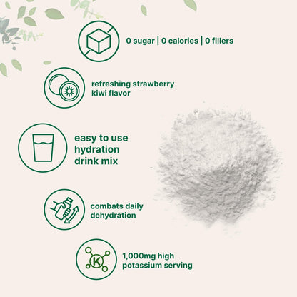 Micro Ingredients Hydration Electrolyte Powder - 2 lbs (106 Servings) | Strawberry Kiwi, 1000mg Potassium, Sugar Free, Keto, Non-GMO
