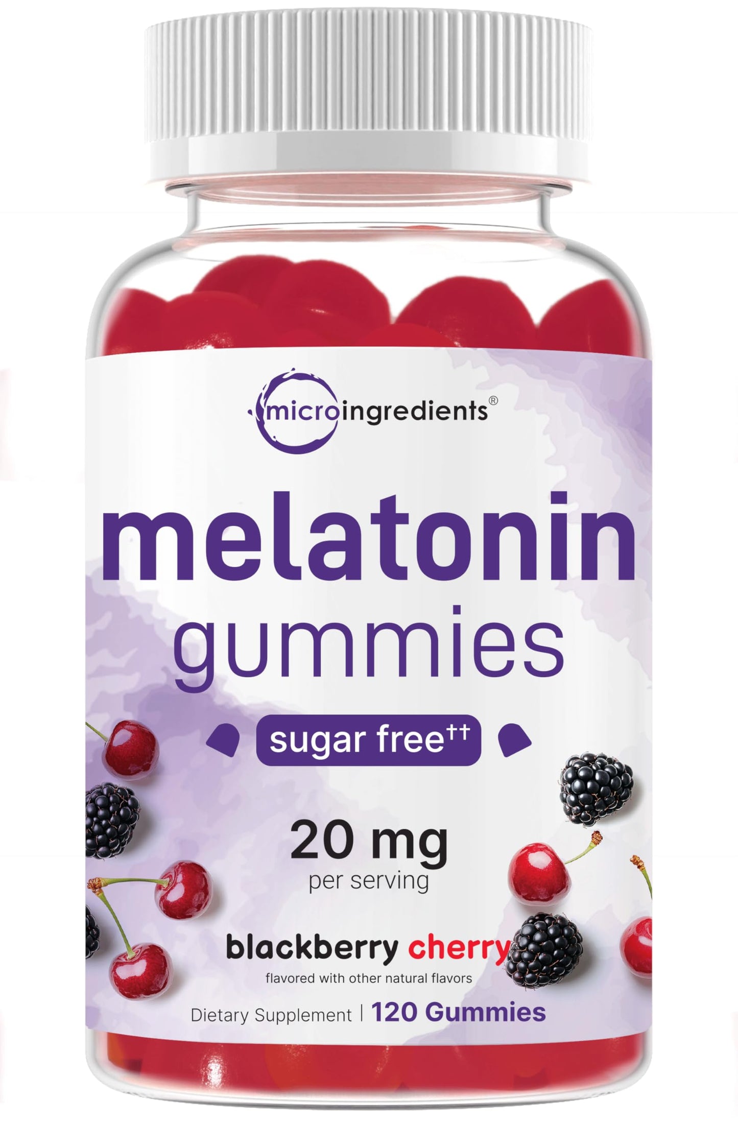 Micro Ingredients Melatonin Gummies 20mg – 120ct | Sugar-Free Sleep Aid