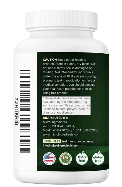 Micro Ingredients NAD+ 500mg with Resveratrol - 240 Veggie Capsules | Anti-Aging, Energy & Brain Support