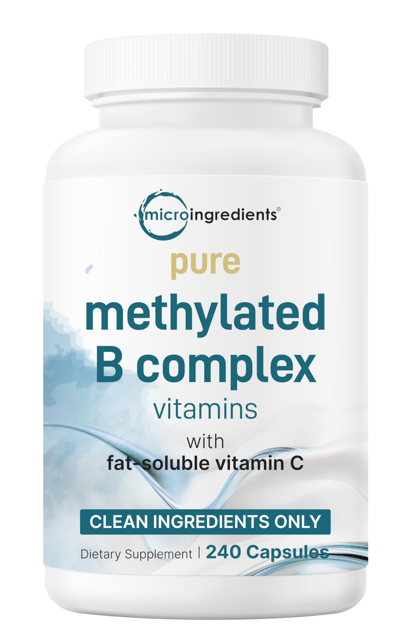 Micro Ingredients Pure Methylated B Complex – 240 Capsules | 11-in-1 B Vitamins with Methylfolate & Methylcobalamin | Non-GMO