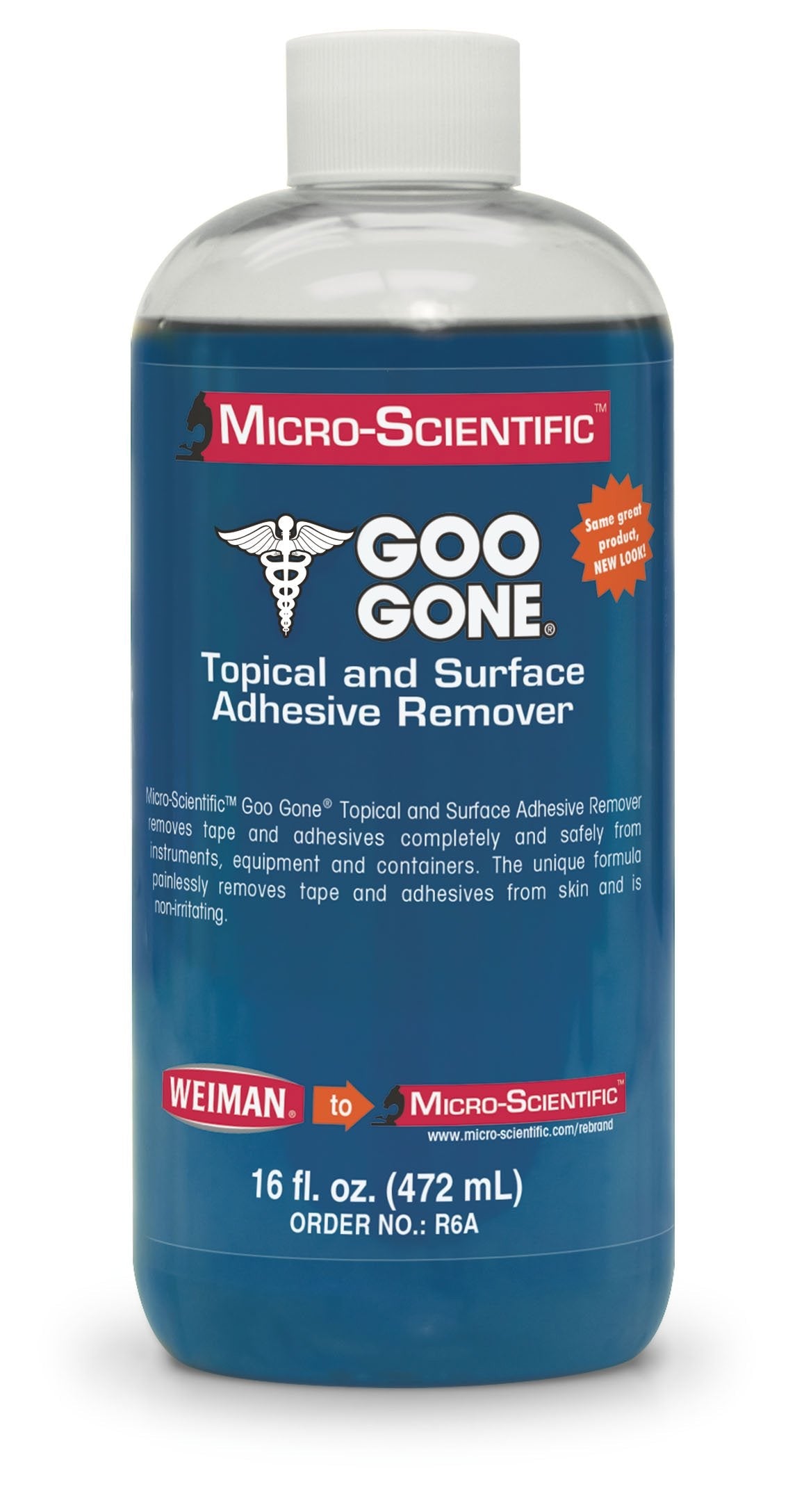 Micro-Scientific Goo Gone Topical Adhesive Remover 16oz – Gentle, Alcohol-Free Adhesive & Tape Remover