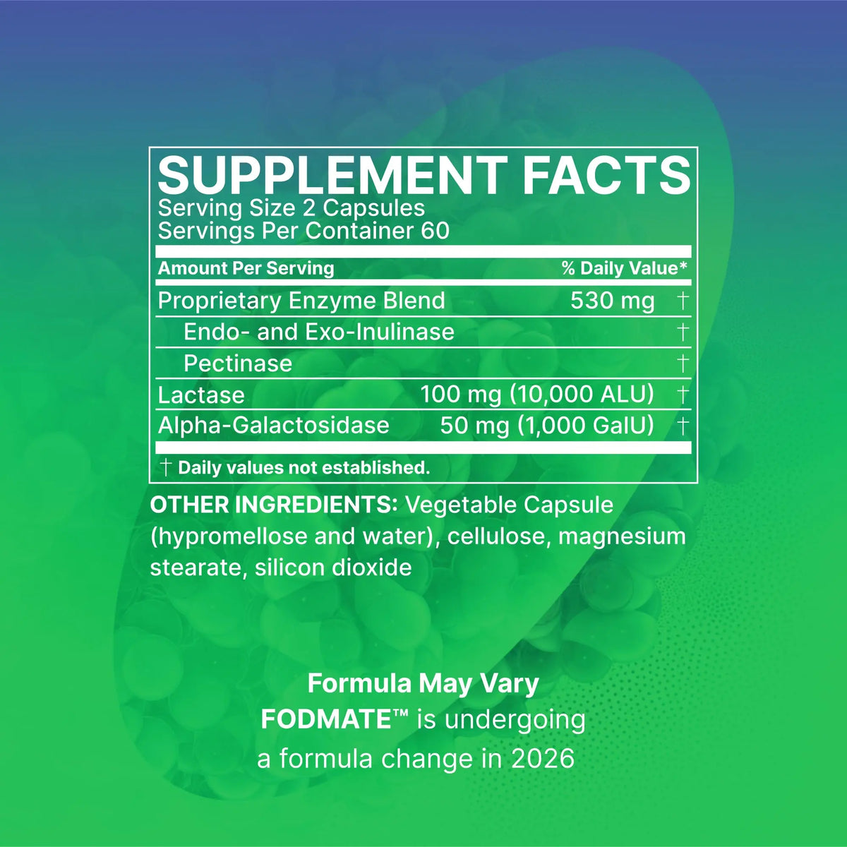 Microbiome Labs FODMATE Digestive Enzymes for Women & Men — Low FODMAP Support (120 Capsules) BritishVita | Premium UK Vitamins & Wellness Supplements
