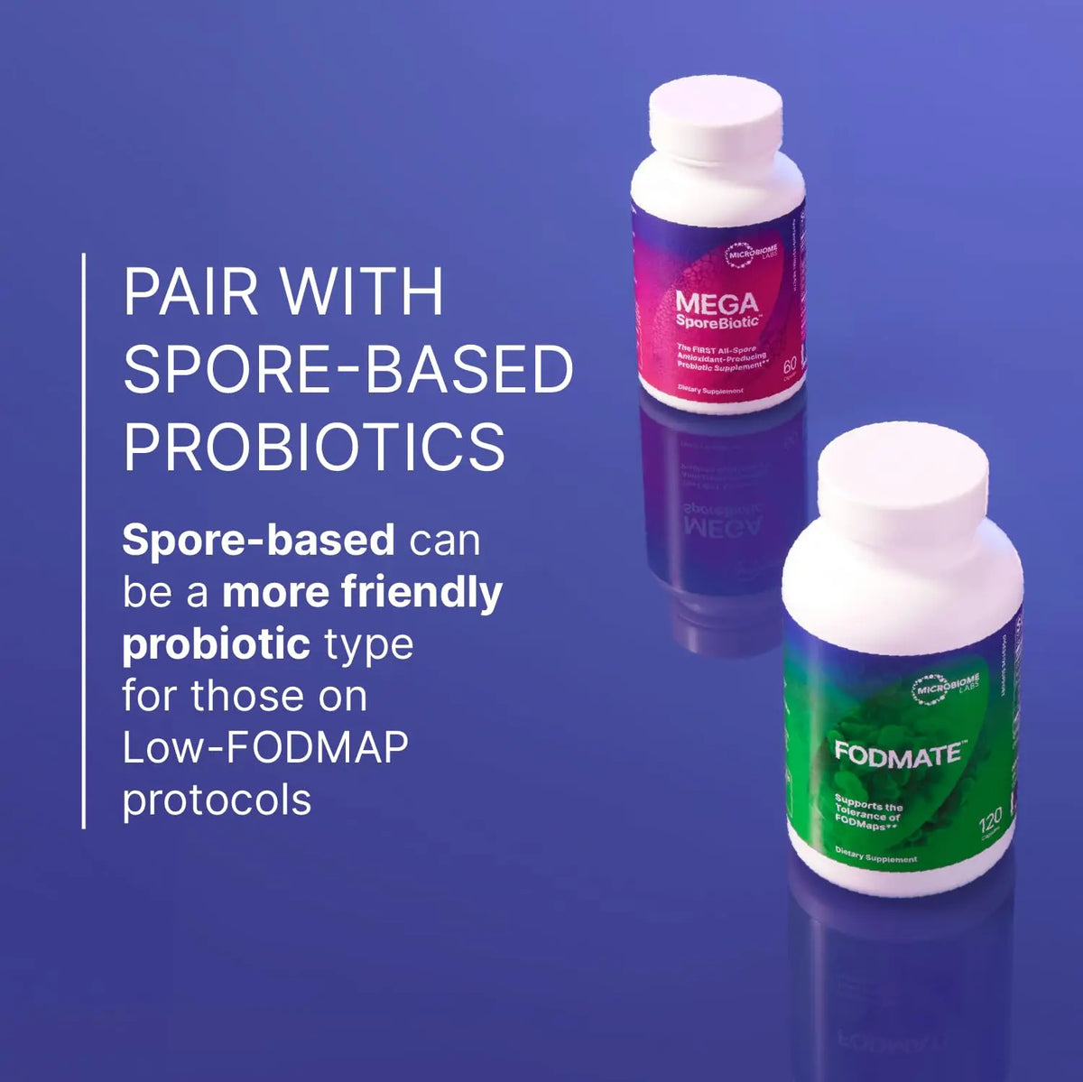 Microbiome Labs FODMATE Digestive Enzymes for Women & Men — Low FODMAP Support (120 Capsules) BritishVita | Premium UK Vitamins & Wellness Supplements