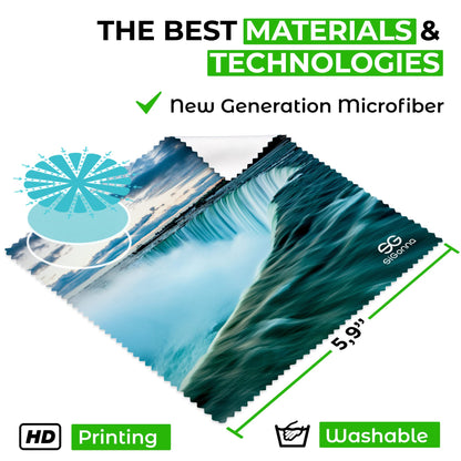 Microfiber Cleaning Cloth for Glasses - Eyeglass Cleaning Cloth - Lens Cleaning Cloth - 6 pcs
