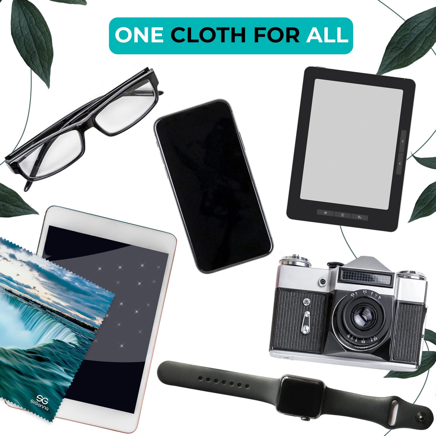 Microfiber Cleaning Cloth for Glasses - Eyeglass Cleaning Cloth - Lens Cleaning Cloth - 6 pcs