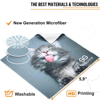 Microfiber Cleaning Cloths for Glasses & Screens – 6 Pcs Pack
