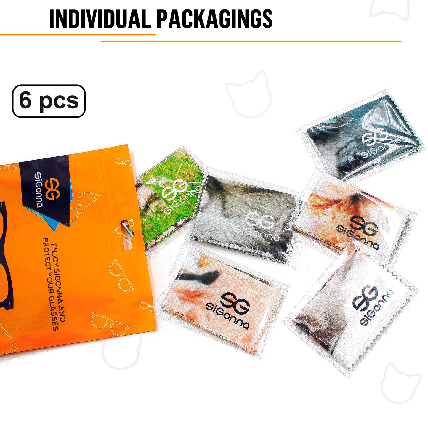 Microfiber Cleaning Cloths for Glasses & Screens – 6 Pcs Pack