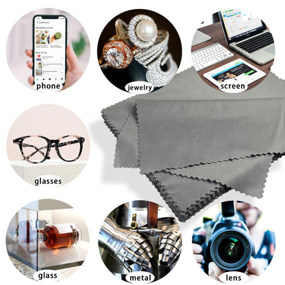 Microfiber Cleaning Cloths (30 Pack) – 6x7in for Eyeglasses, Lenses & Screens