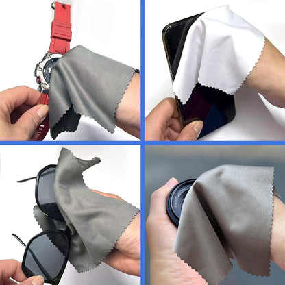 Microfiber Cleaning Cloths (30 Pack) – 6x7in for Eyeglasses, Lenses & Screens