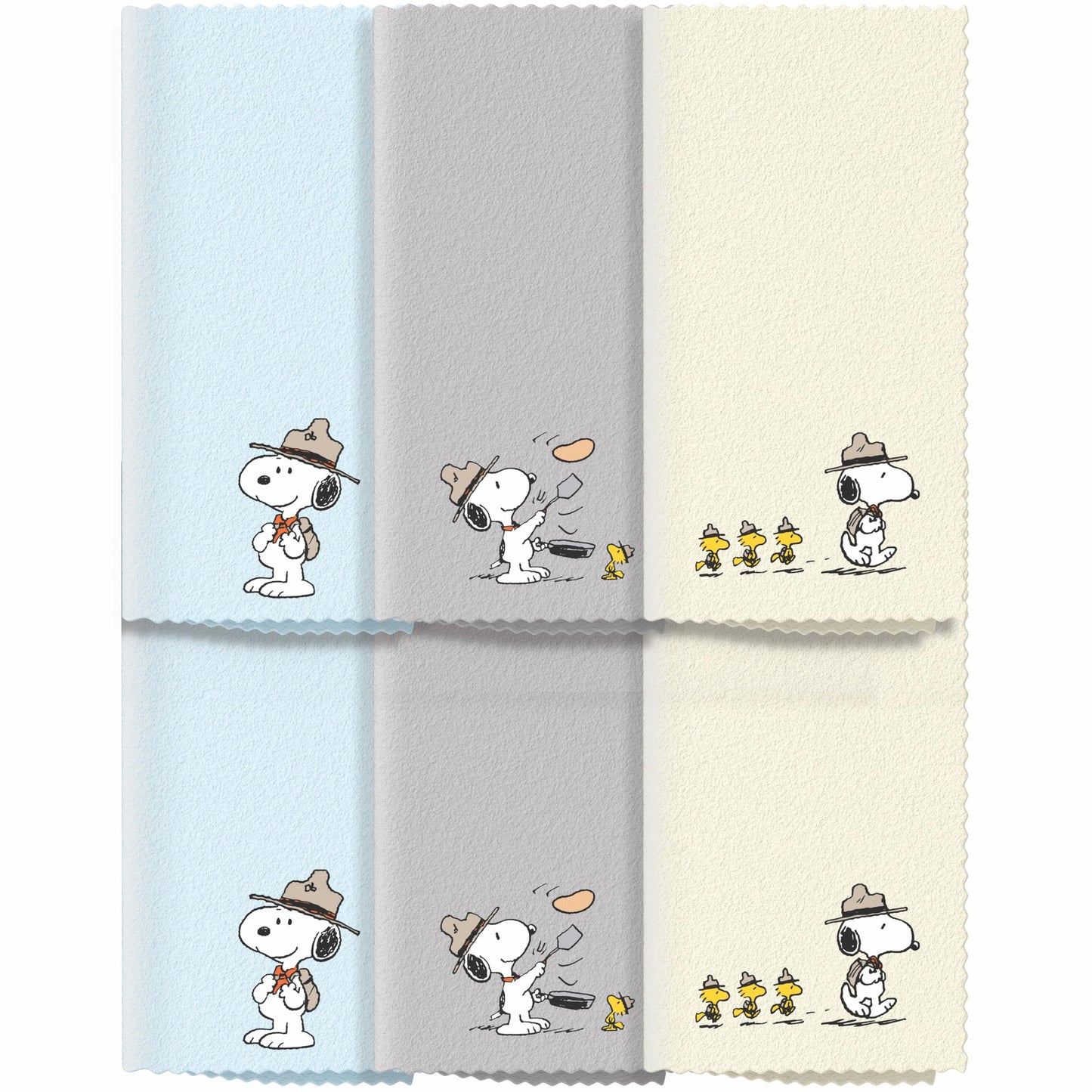 Microfiber Cloth & Glasses Wipes (6 Pack) – Lens Cleaning Cloths for Glasses, Phones, Cameras | Snoopy
