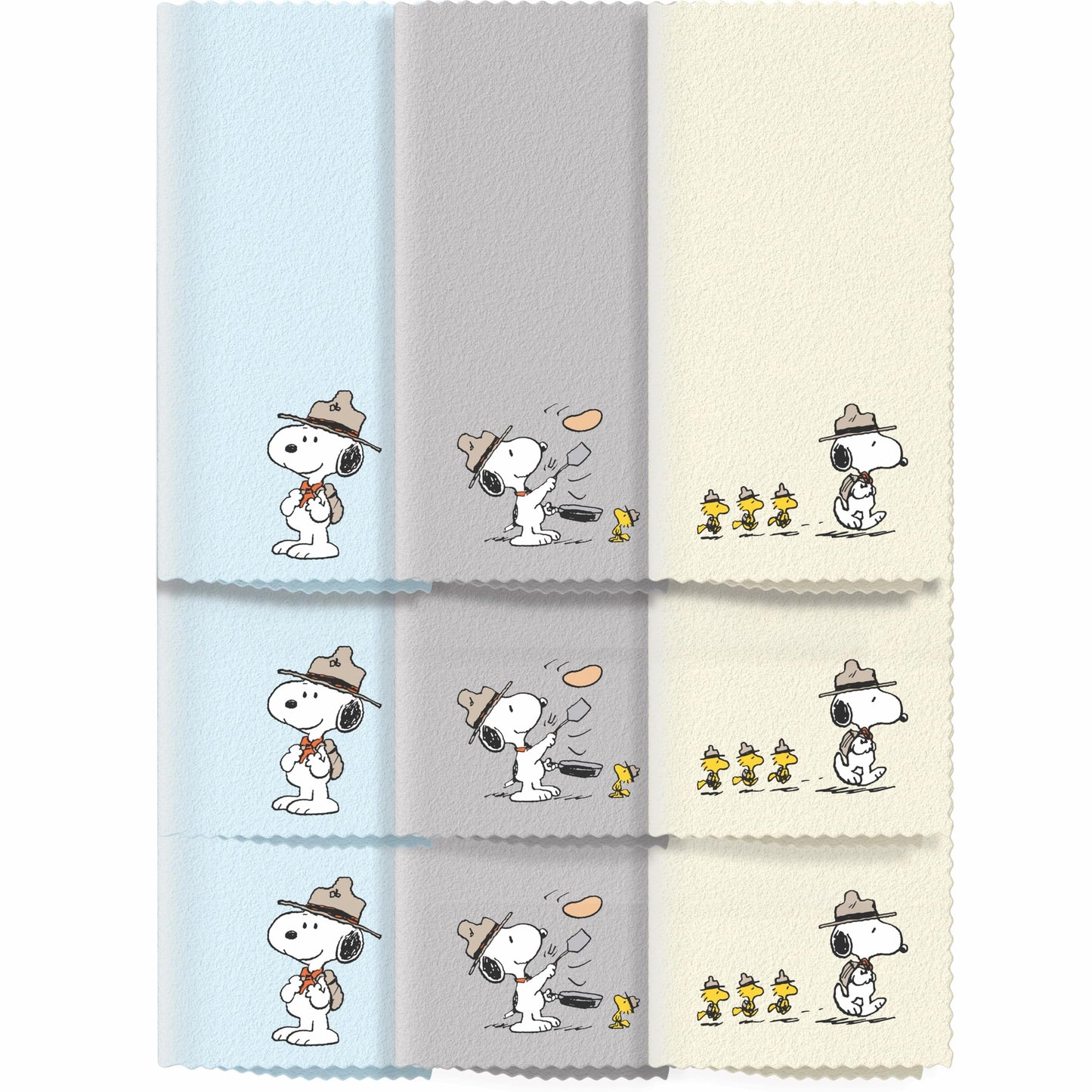 Microfiber Cloth & Glasses Wipes (9 Pack) - Lens & Screen Cleaning Cloths | Snoopy