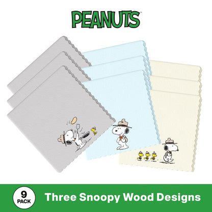 Microfiber Cloth & Glasses Wipes (9 Pack) - Lens & Screen Cleaning Cloths | Snoopy