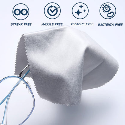 Microfiber Cleaning Cloths 6x7 Inches – 20 Pack in Individual Vinyl Pouches | CKANDAY Glasses & Electronics Cleaning Cloth