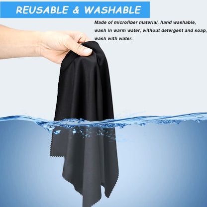 Microfiber Cleaning Cloths 6x7 Inches – 20 Pack in Individual Vinyl Pouches | CKANDAY Glasses & Electronics Cleaning Cloth