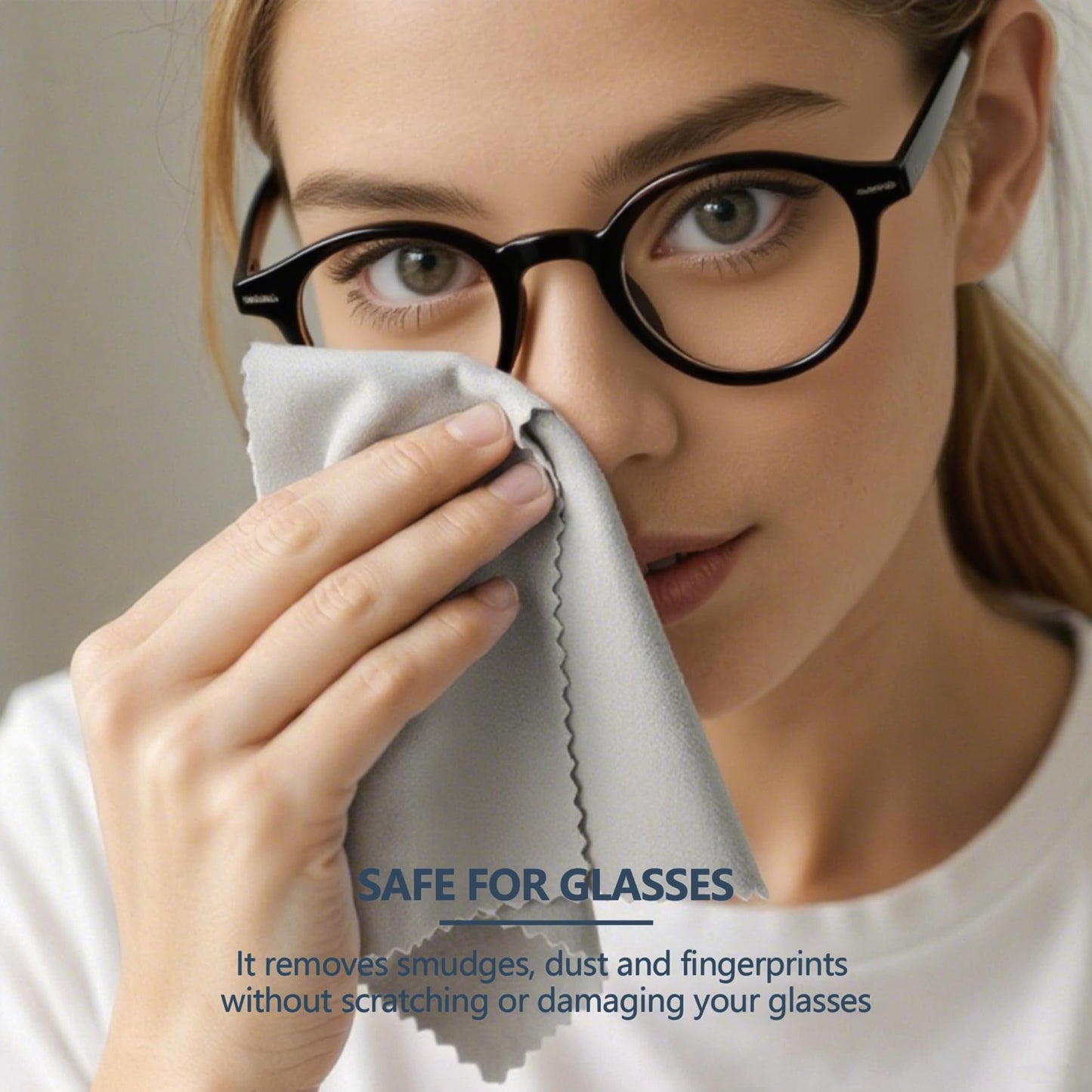 30 Pack Microfiber Cleaning Cloths – Glasses, Screens, Cameras, 7x6 in, Black & Gray, Reusable
