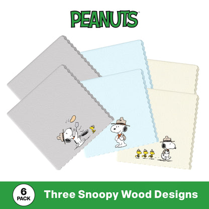 Microfiber Cloth & Glasses Wipes (6 Pack) – Lens Cleaning Cloths for Glasses, Phones, Cameras | Snoopy