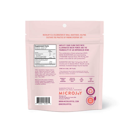 Microjoy Concentrate Gummies – Focus, Memory & Mood Support | Lemon Flavor (Vegan, Non-GMO, Gluten-Free) | 30 Servings