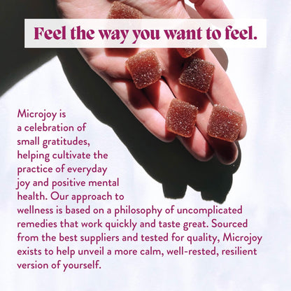 Microjoy Concentrate Gummies – Focus, Memory & Mood Support | Lemon Flavor (Vegan, Non-GMO, Gluten-Free) | 30 Servings