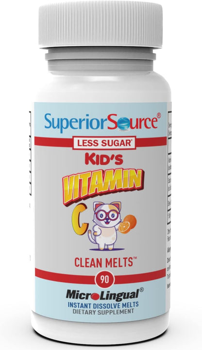Superior Source Kid's Vitamin C Clean Melts - Immune Support for Kids (90 MicroLingual Tablets)