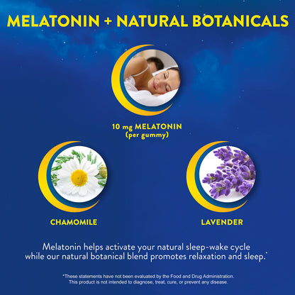MidNite Deep Sleep Extra Strength 10 mg Melatonin Gummies – Drug-Free Sleep Aid for Adults (36 Gummies)