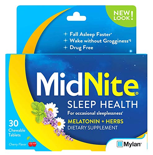 MidNite Natural Sleep Supplement Cherry Gummies – 2x30-Count, Drug-Free Melatonin Sleep Aid