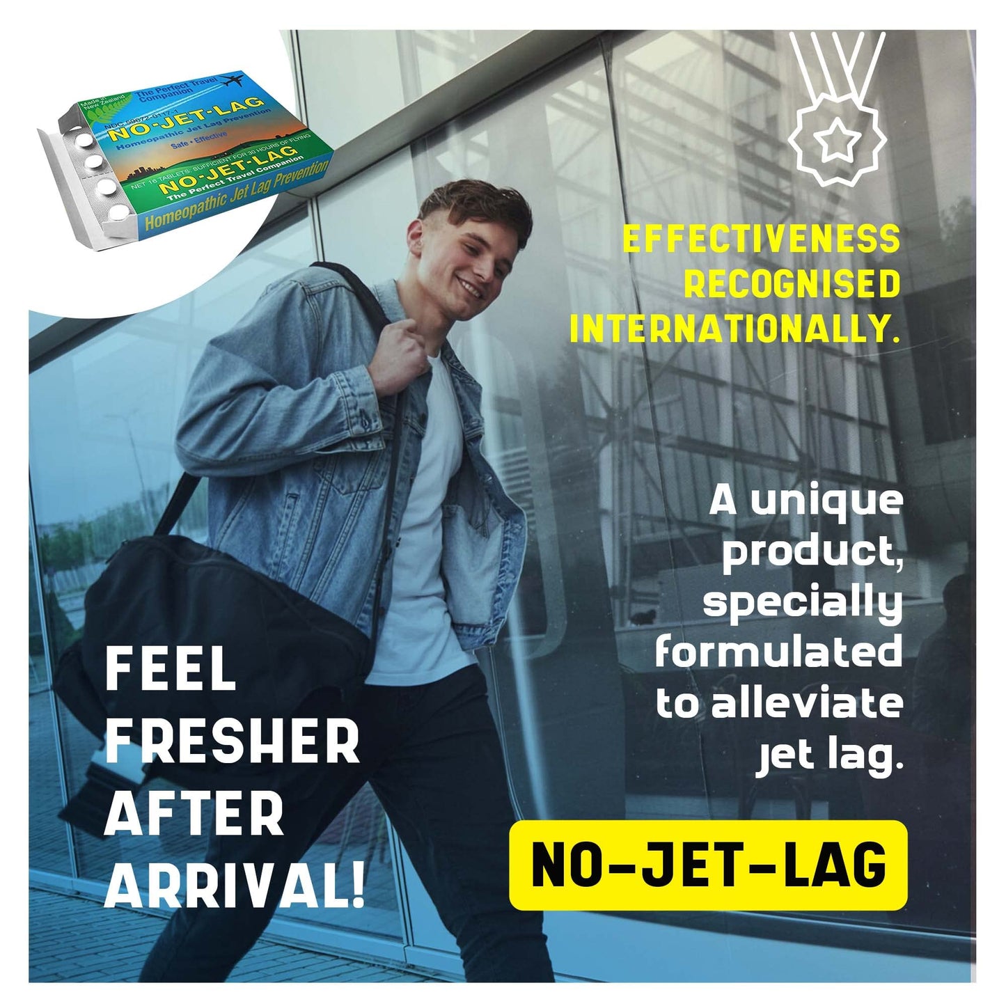 Miers Labs NO Jet Lag – Homeopathic Jet Lag Remedy, 2 Pack, 64 Chewables, Plant-Based