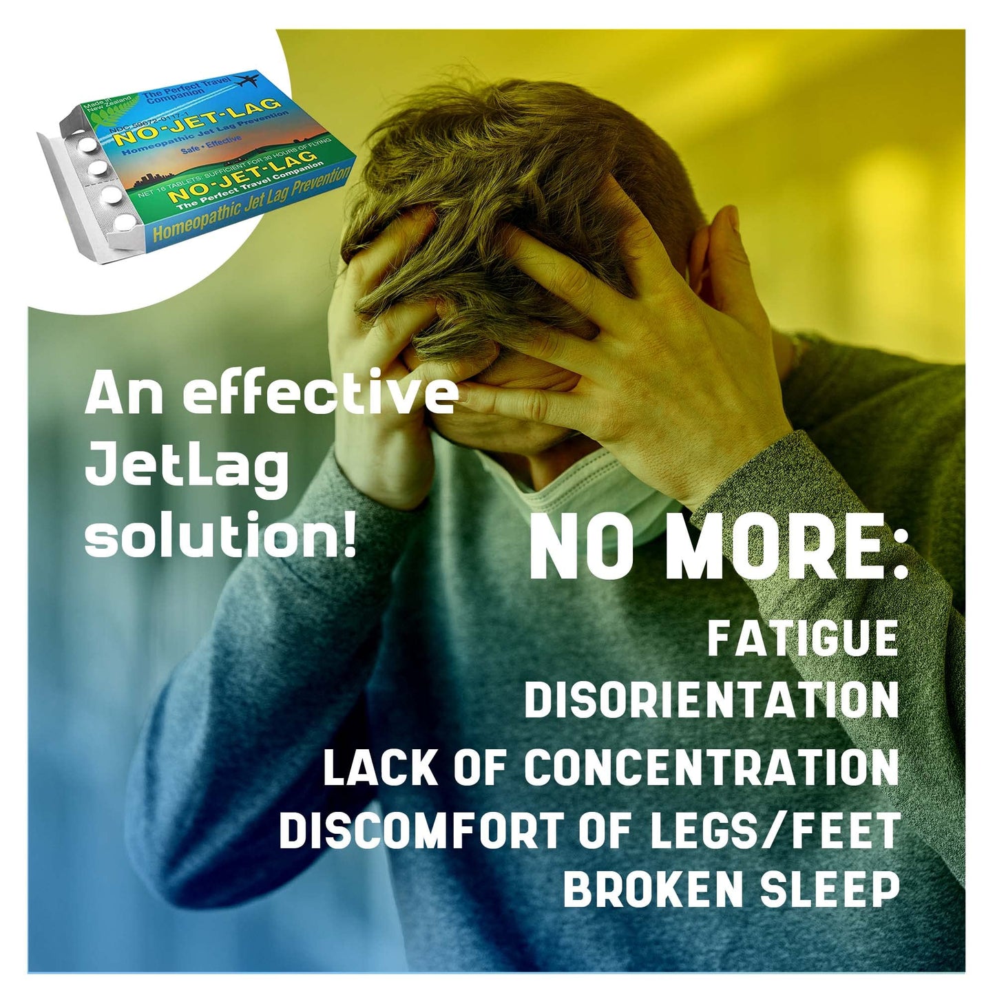 Miers Labs NO Jet Lag – Homeopathic Jet Lag Remedy, 2 Pack, 64 Chewables, Plant-Based