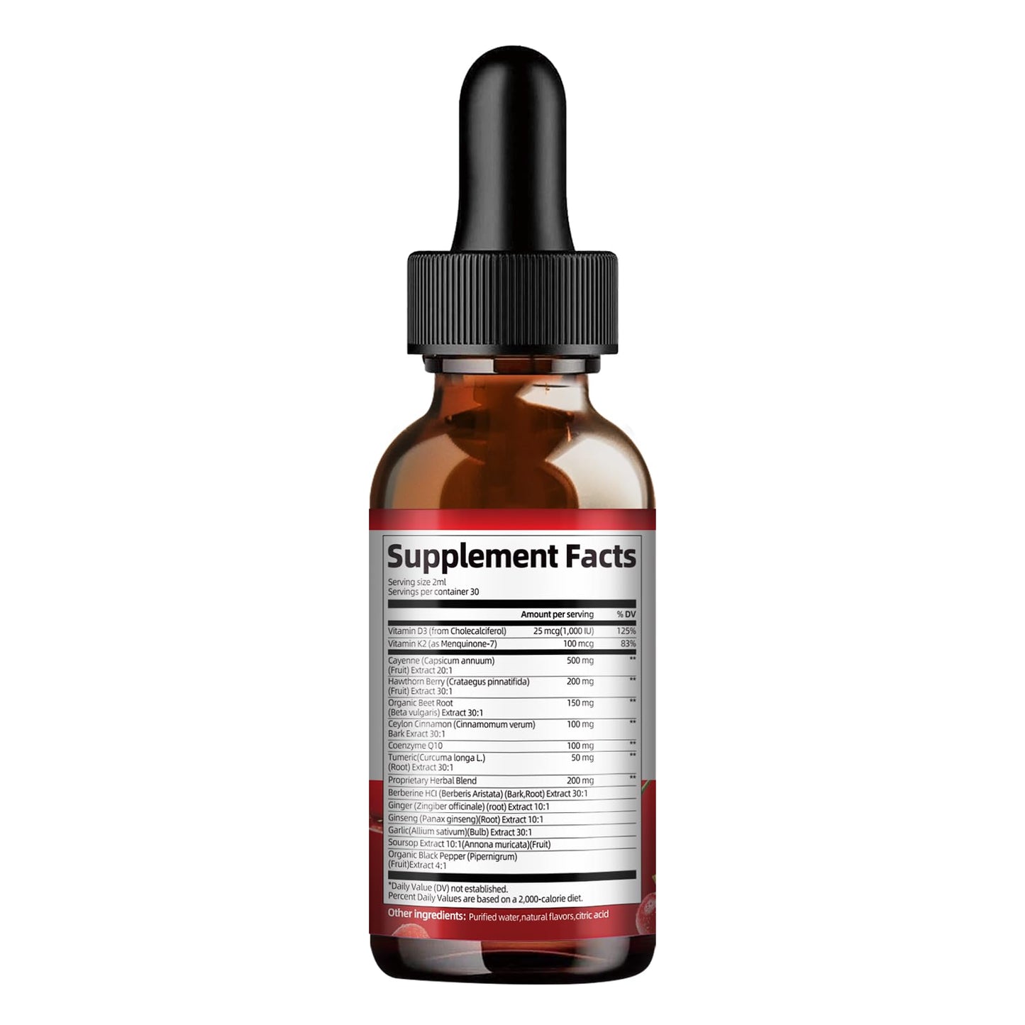 Migcopat Cayenne Pepper Drops Liquid with Vitamin D3 K2 – Immune Support & Digestive Wellness, 2 fl oz