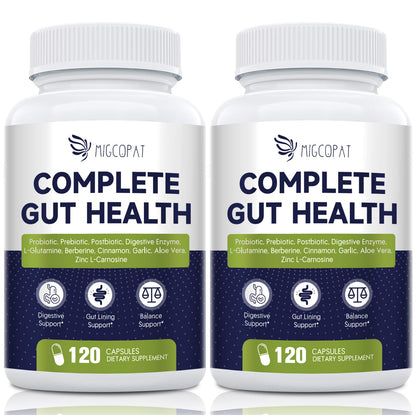 Migcopat Probiotics for Digestive Health – 80B CFU, Prebiotics, Postbiotics & Digestive Enzymes