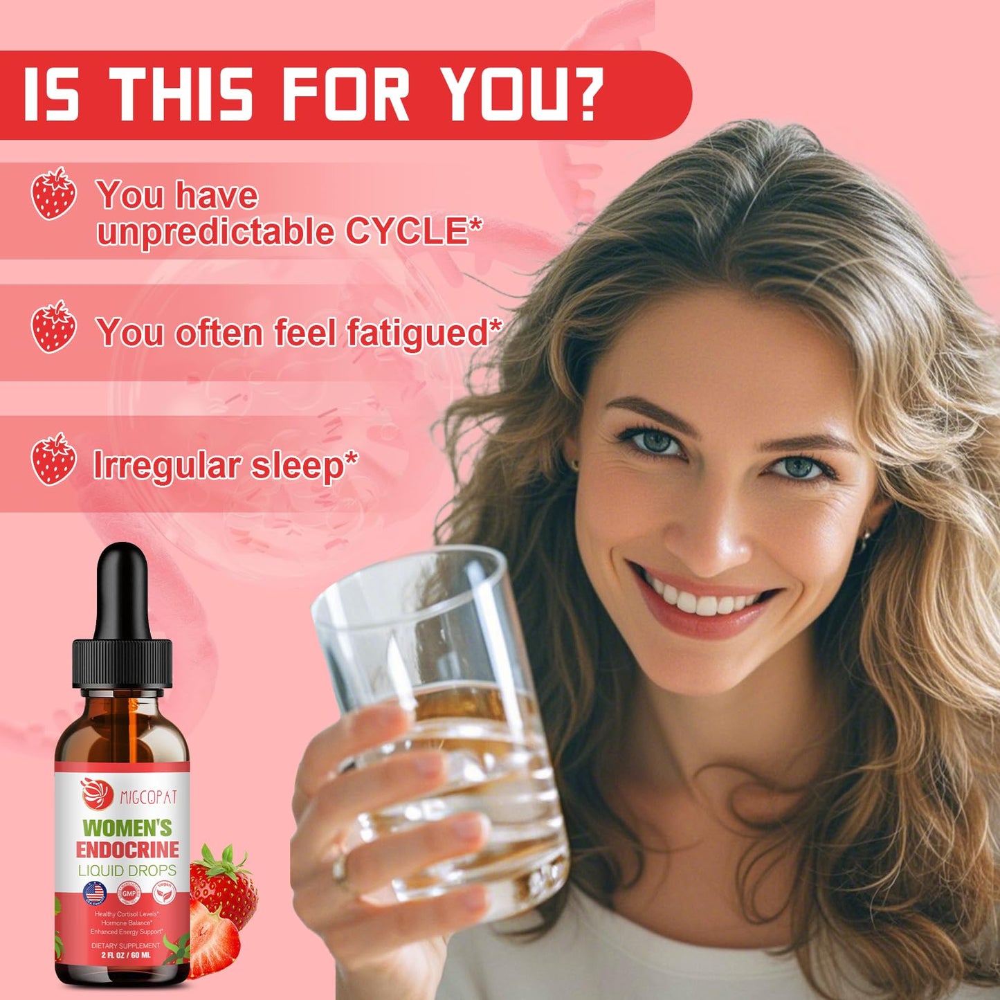 Migcopat Women Endocrine Superfood Drops | Cortisol Balance & Hormonal Support