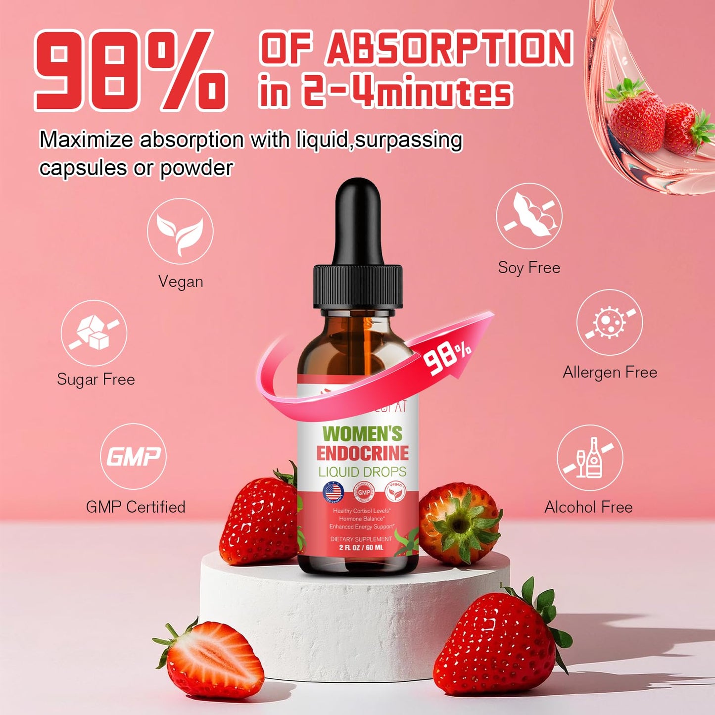 Migcopat Women Endocrine Superfood Drops | Cortisol Balance & Hormonal Support